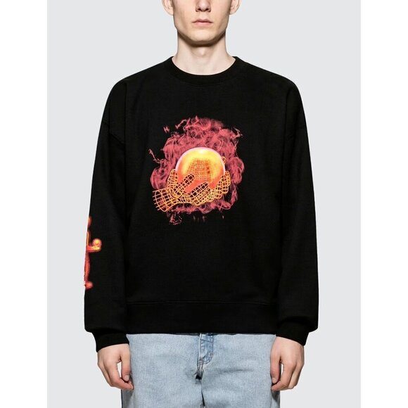 Off-White Black Hands and Planet Sweatshirt Large New Virgil Abloh - Picture 5 of 16